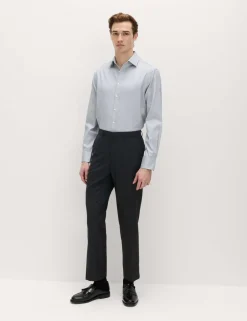 Regular Fit Pure Cotton Textured Luxury Shirt