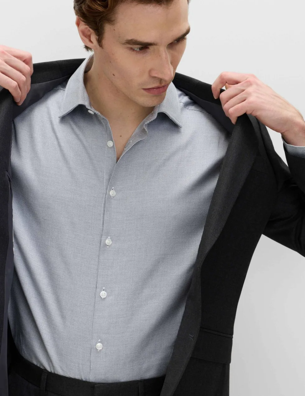 Regular Fit Pure Cotton Textured Luxury Shirt