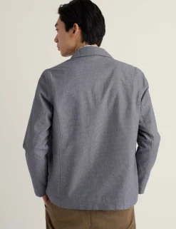 Regular Fit Pure Cotton Textured Blazer