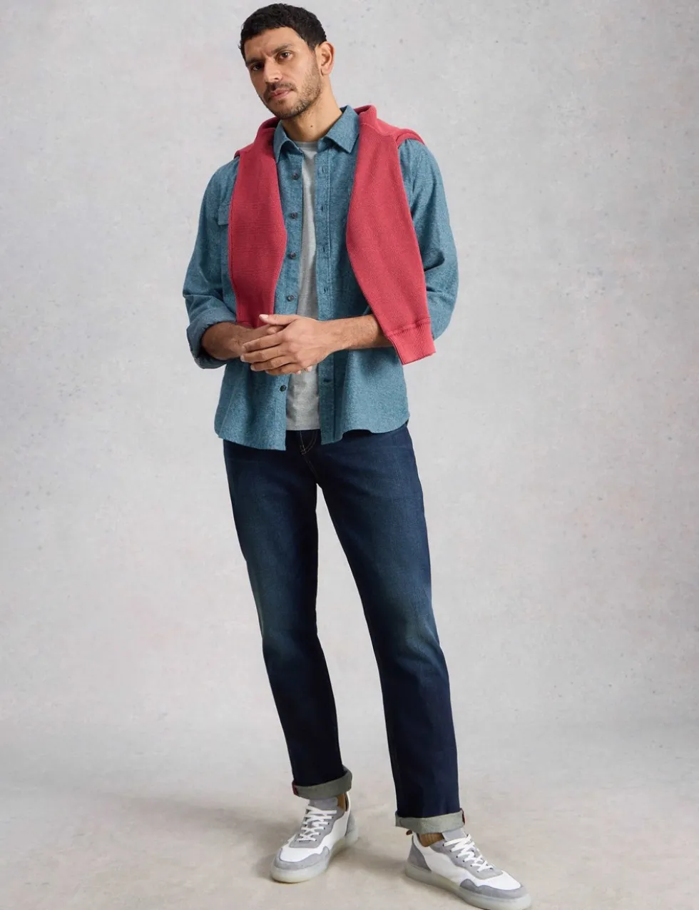 Regular Fit Pure Cotton Textured Shirt
