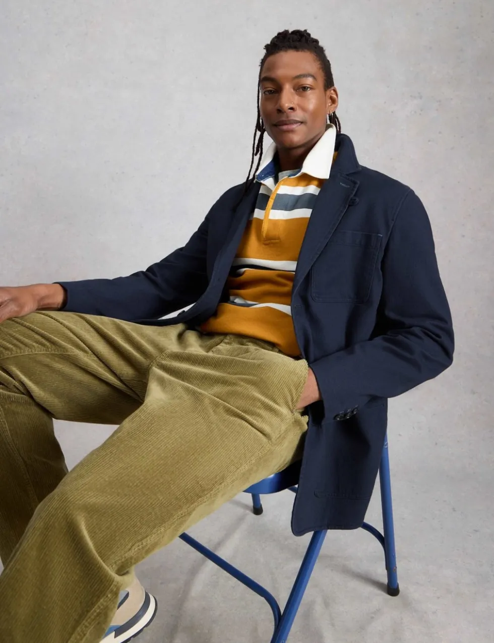 Regular Fit Pure Cotton Twill Blazer