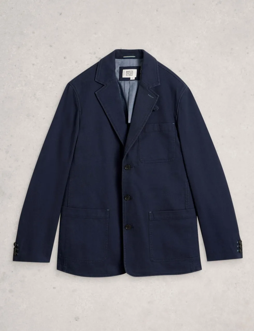 Regular Fit Pure Cotton Twill Blazer