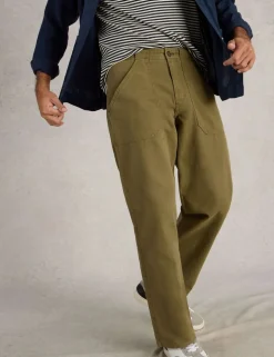 Regular Fit Pure Cotton Utility Trousers
