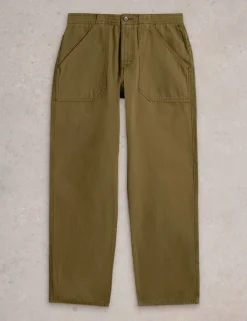 Regular Fit Pure Cotton Utility Trousers