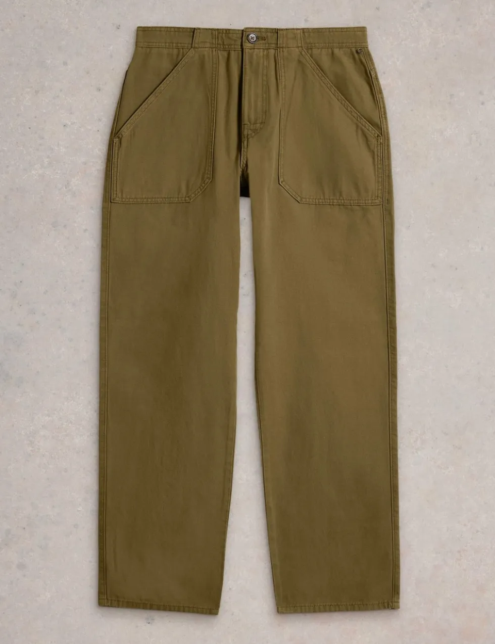 Regular Fit Pure Cotton Utility Trousers