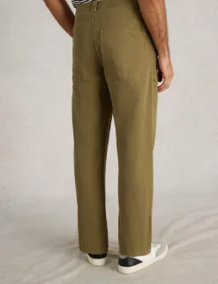 Regular Fit Pure Cotton Utility Trousers