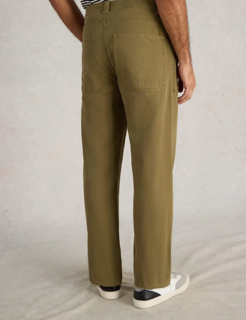 Regular Fit Pure Cotton Utility Trousers