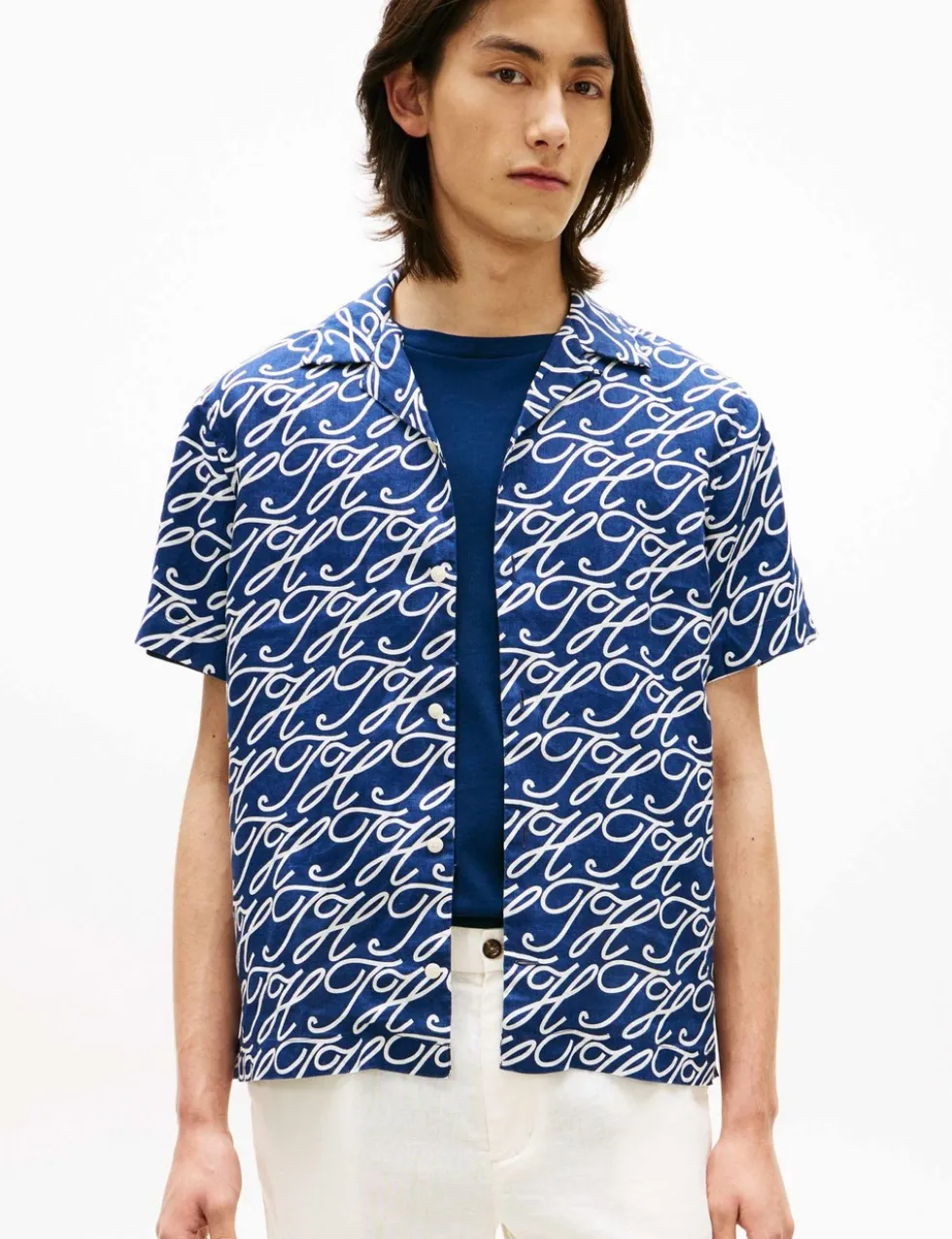 Regular Fit Pure Linen Printed Shirt