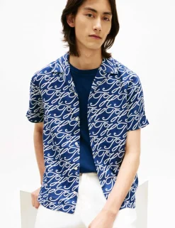 Regular Fit Pure Linen Printed Shirt