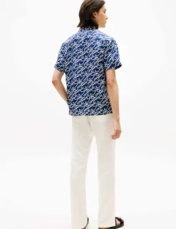 Regular Fit Pure Linen Printed Shirt
