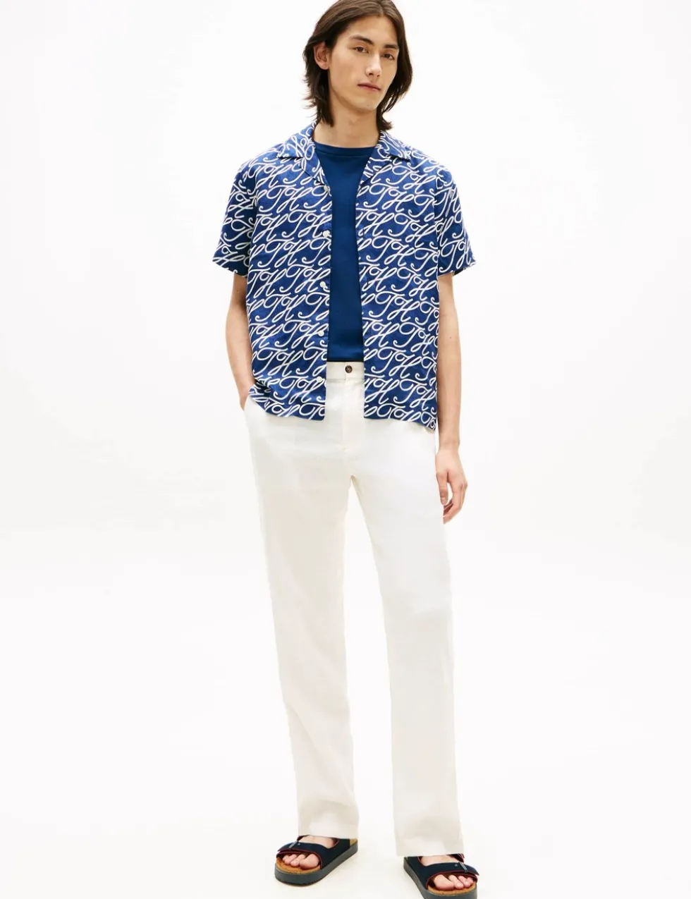 Regular Fit Pure Linen Printed Shirt