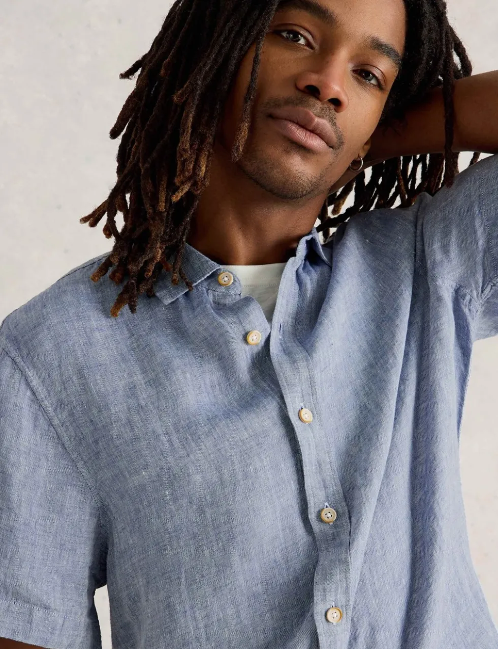 Regular Fit Pure Linen Short Sleeve Shirt