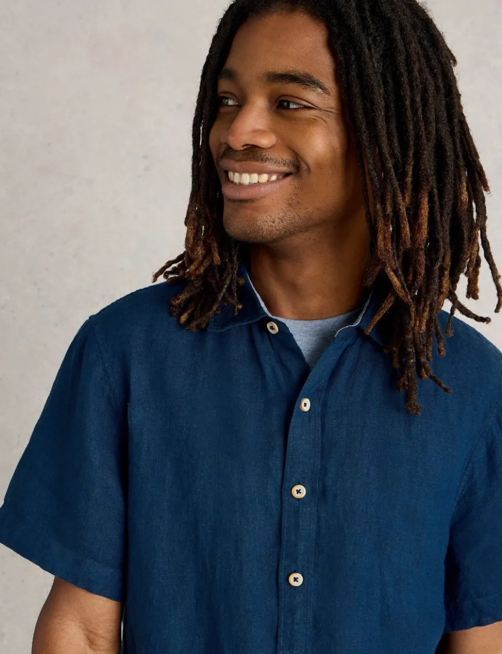 Regular Fit Pure Linen Short Sleeve Shirt