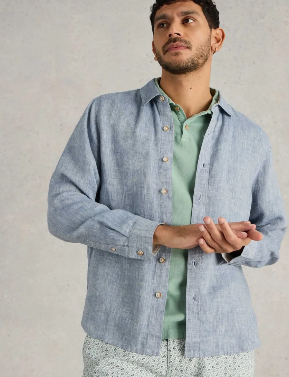Regular Fit Pure Linen Shirt