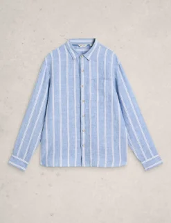 Regular Fit Pure Linen Striped Shirt