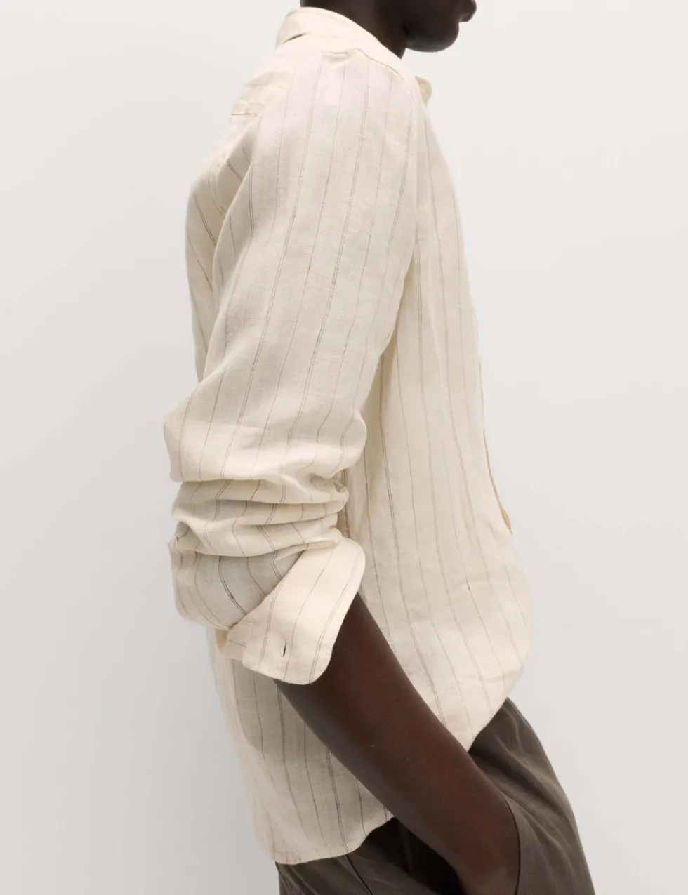 Regular Fit Pure Linen Striped Shirt