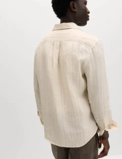 Regular Fit Pure Linen Striped Shirt