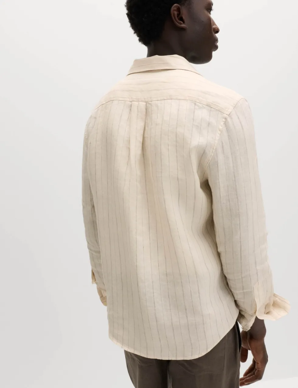 Regular Fit Pure Linen Striped Shirt