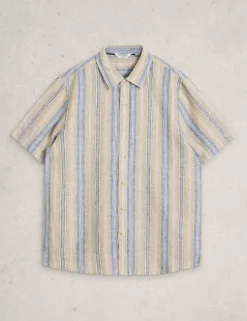 Regular Fit Pure Linen Striped Shirt