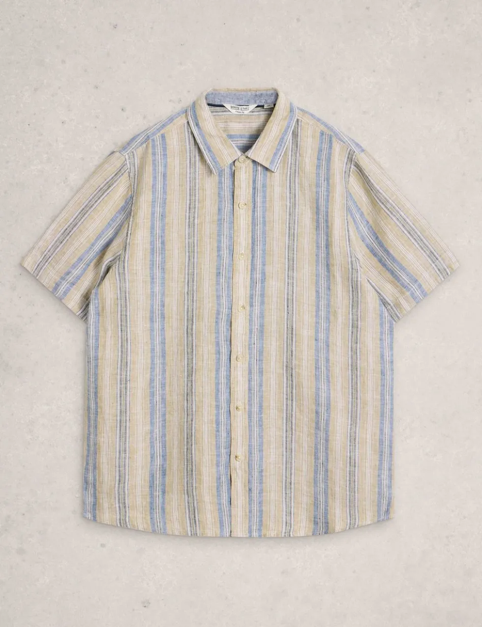 Regular Fit Pure Linen Striped Shirt