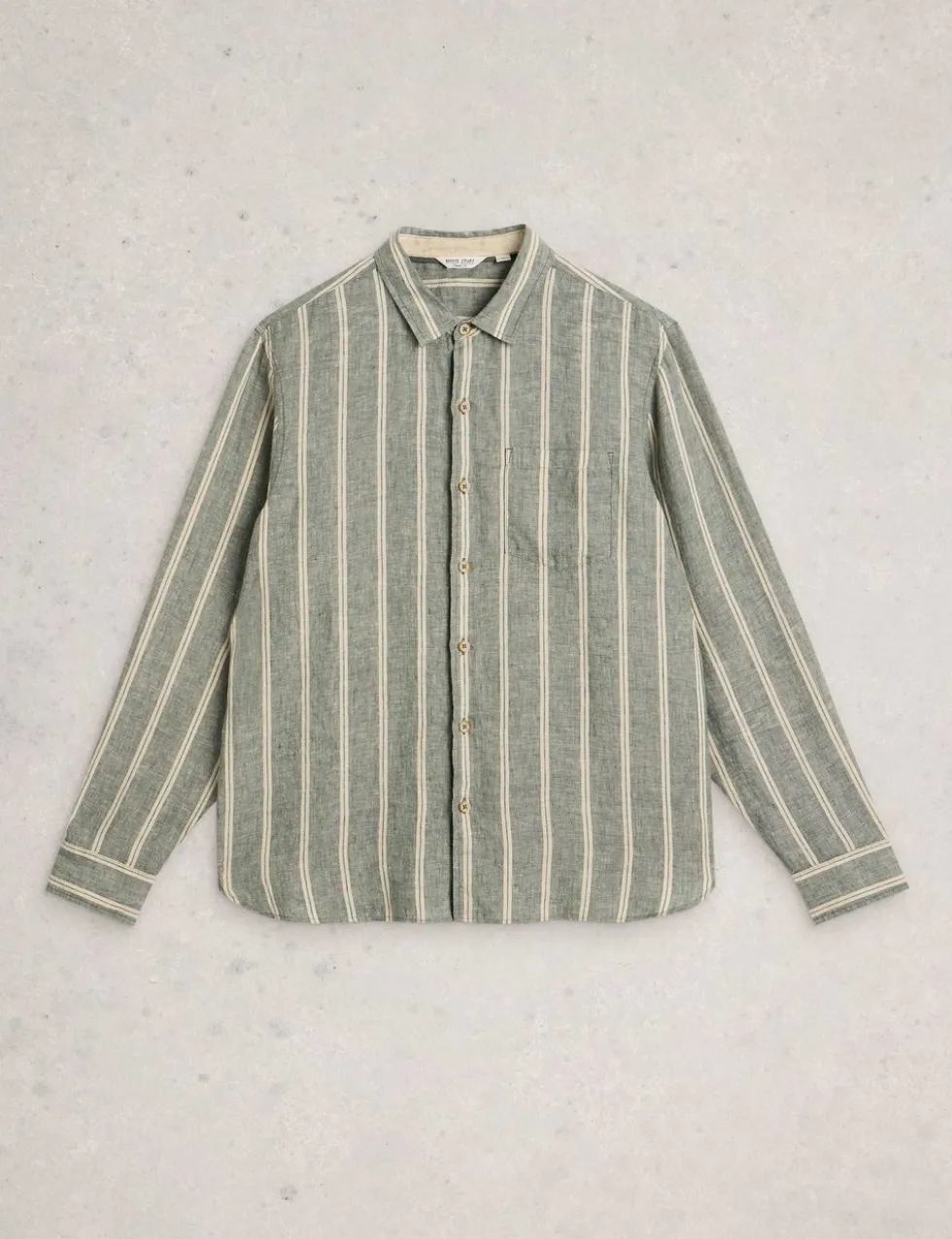 Regular Fit Pure Linen Striped Shirt