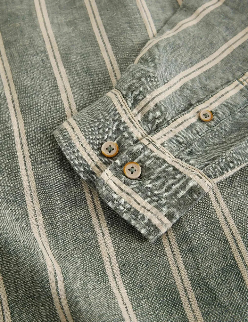 Regular Fit Pure Linen Striped Shirt