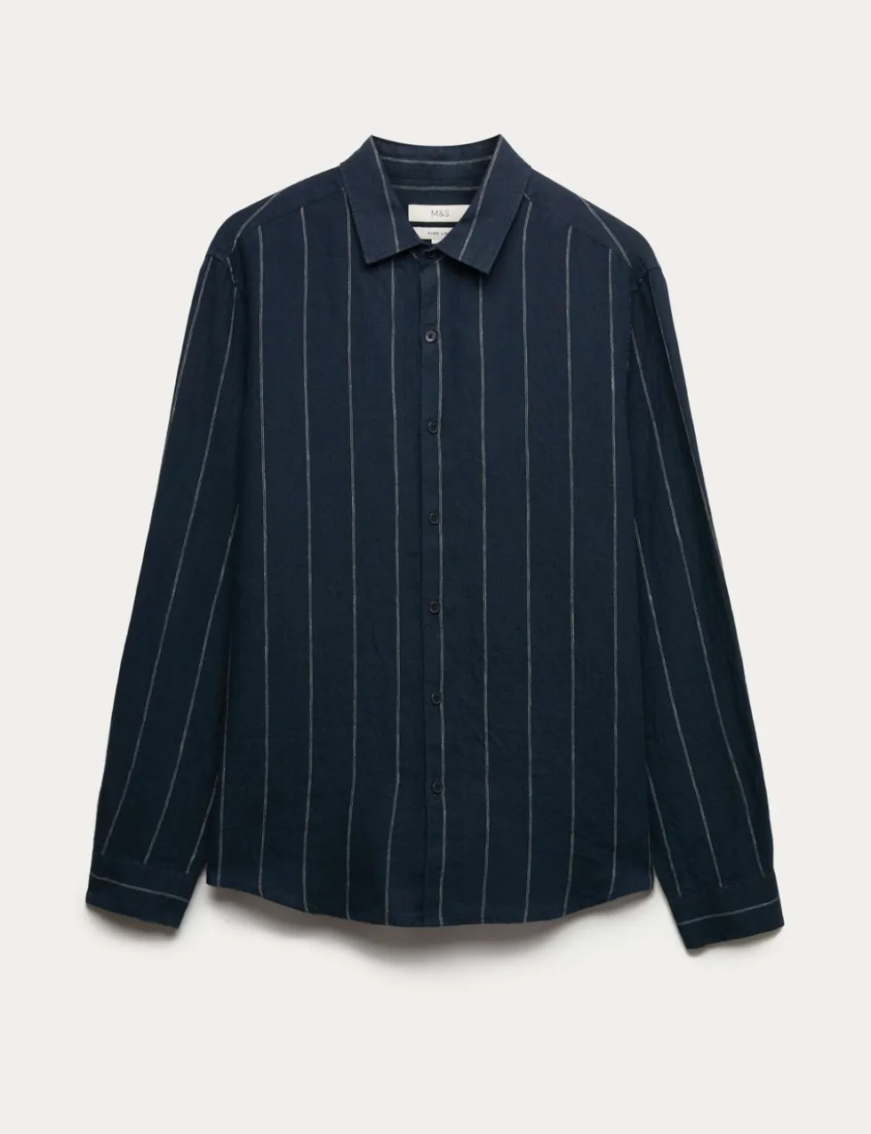 Regular Fit Pure Linen Striped Shirt