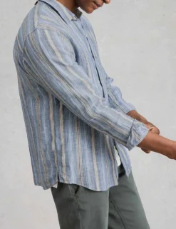 Regular Fit Pure Linen Striped Shirt