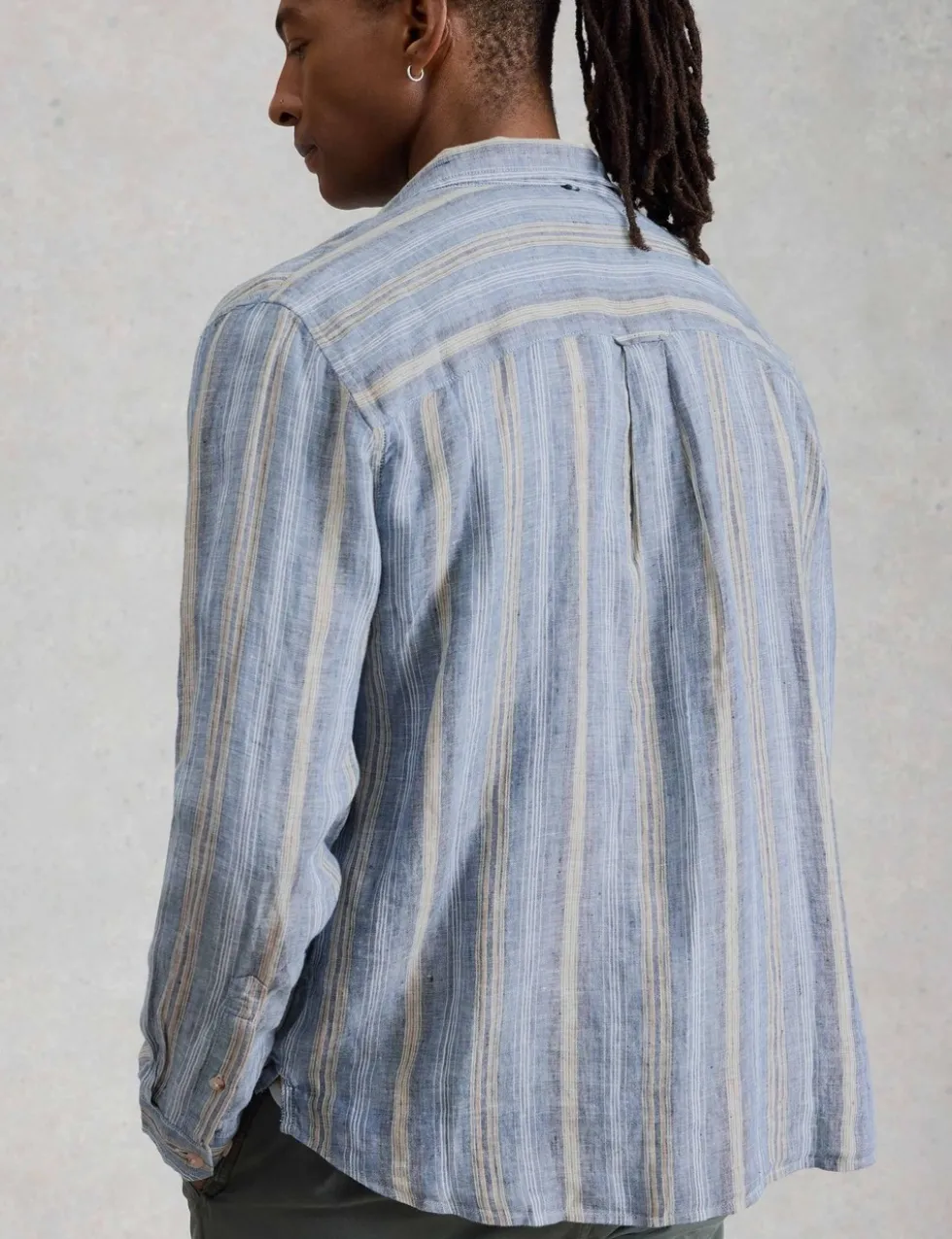 Regular Fit Pure Linen Striped Shirt
