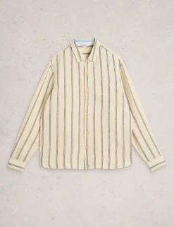 Regular Fit Pure Linen Striped Shirt