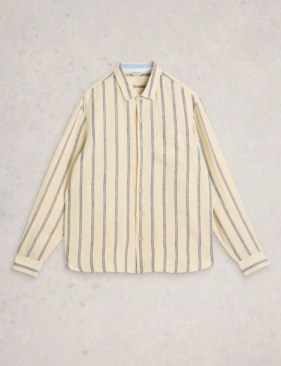 Regular Fit Pure Linen Striped Shirt