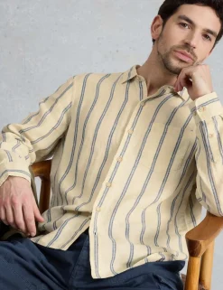 Regular Fit Pure Linen Striped Shirt
