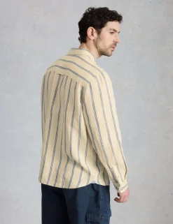 Regular Fit Pure Linen Striped Shirt