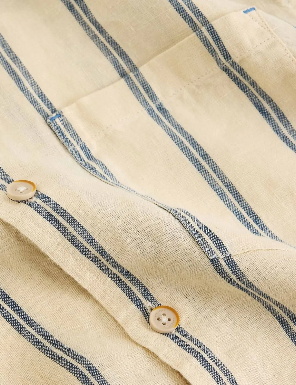 Regular Fit Pure Linen Striped Shirt