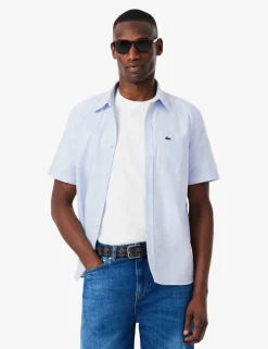 Regular Fit Striped Short Sleeve Oxford Shirt