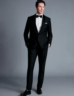 Regular Fit Super 120's Wool Tuxedo Jacket