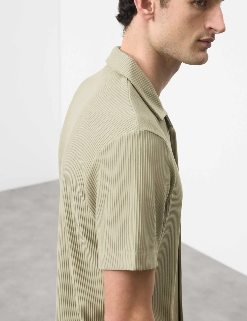 Regular Fit Textured Short Sleeve Shirt