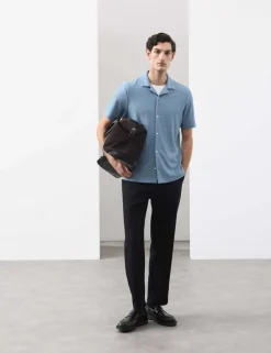 Regular Fit Textured Short Sleeve Shirt
