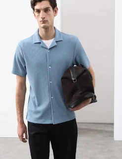 Regular Fit Textured Short Sleeve Shirt