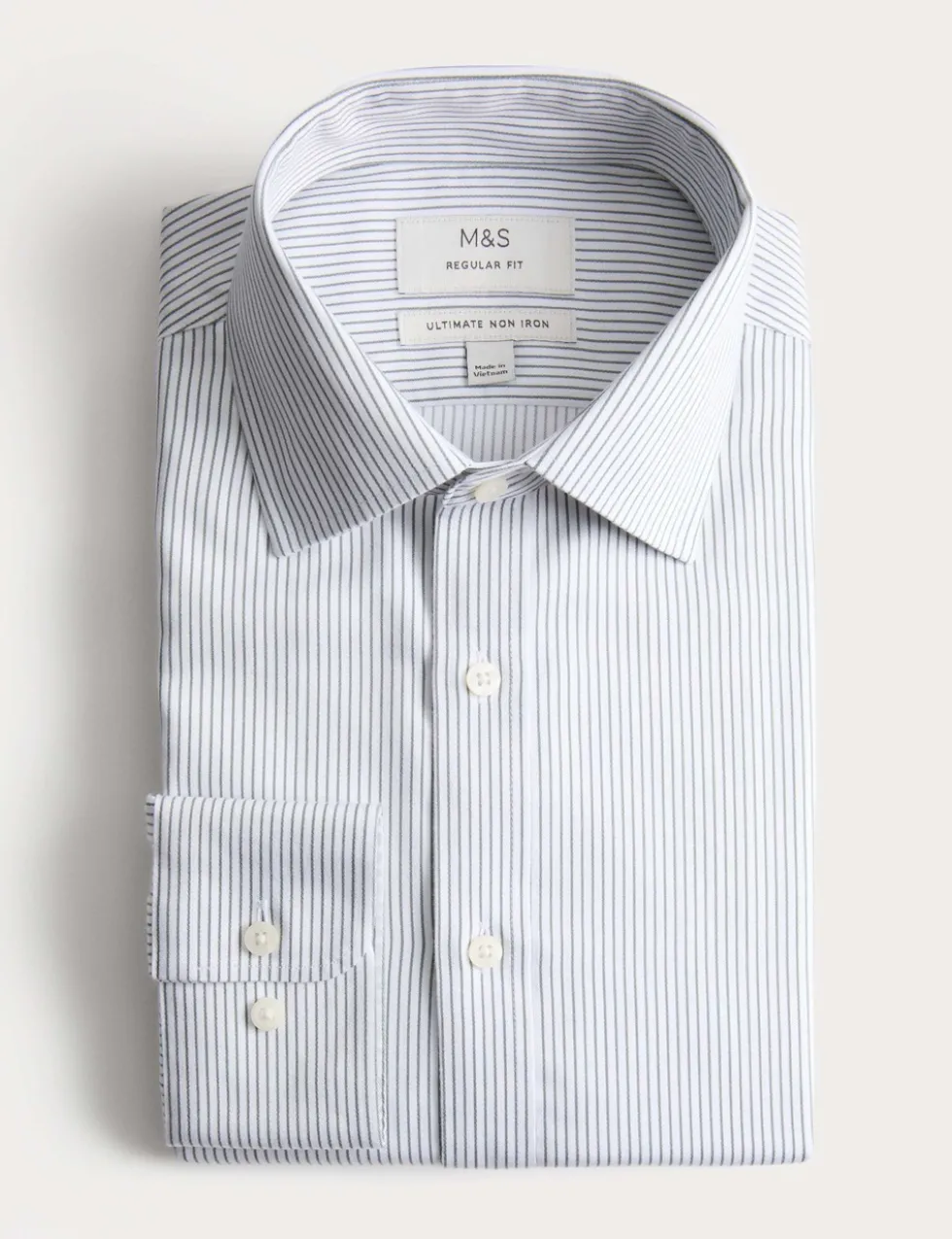 Regular Fit Ultimate Non Iron Cotton Striped Shirt