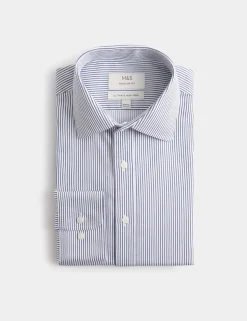 Regular Fit Ultimate Non Iron Cotton Striped Shirt