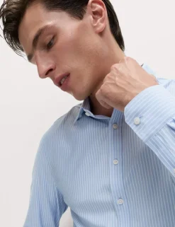 Regular Fit Ultimate Non Iron Jersey Striped Shirt