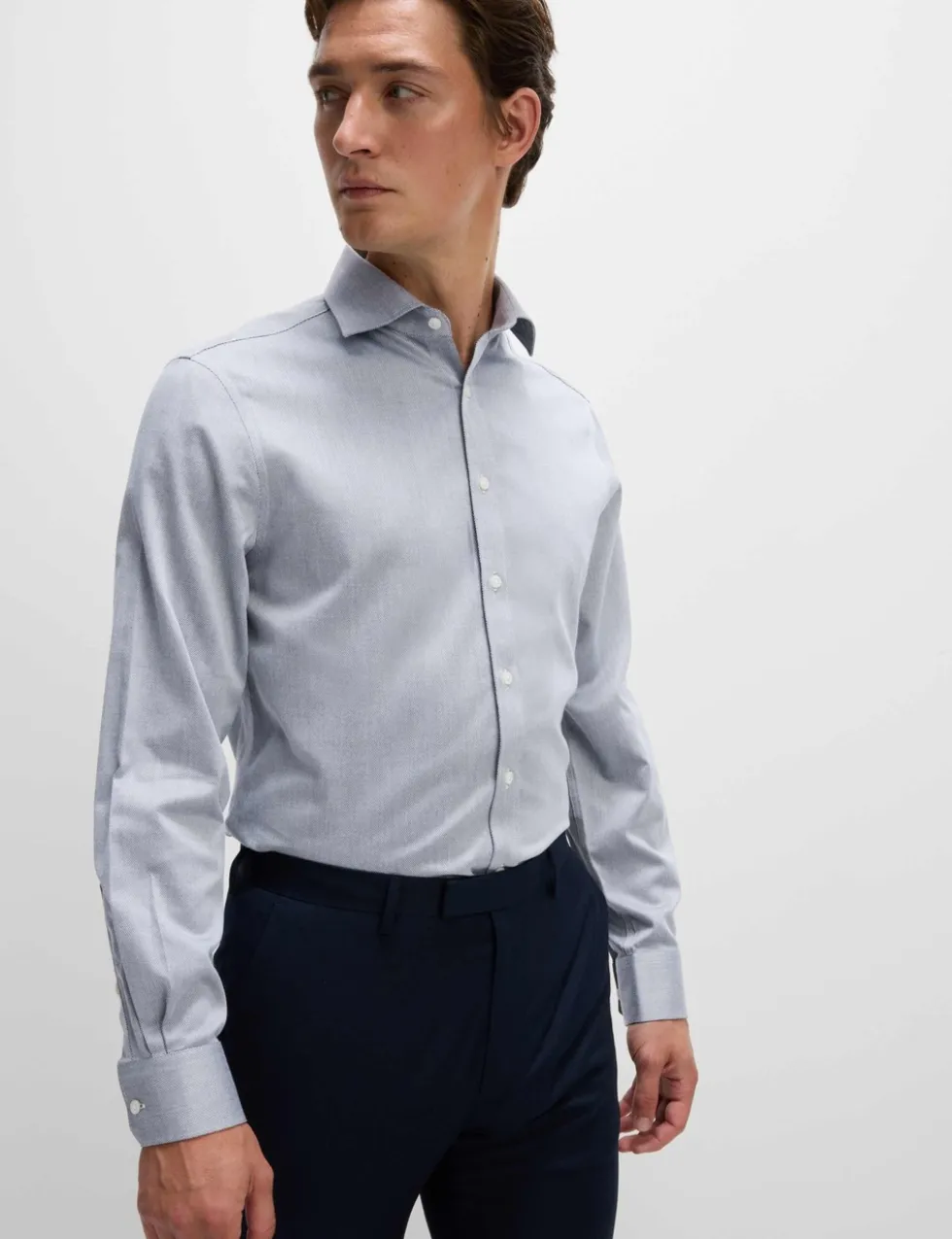 Regular Fit Ultimate Non Iron Cotton Textured Shirt
