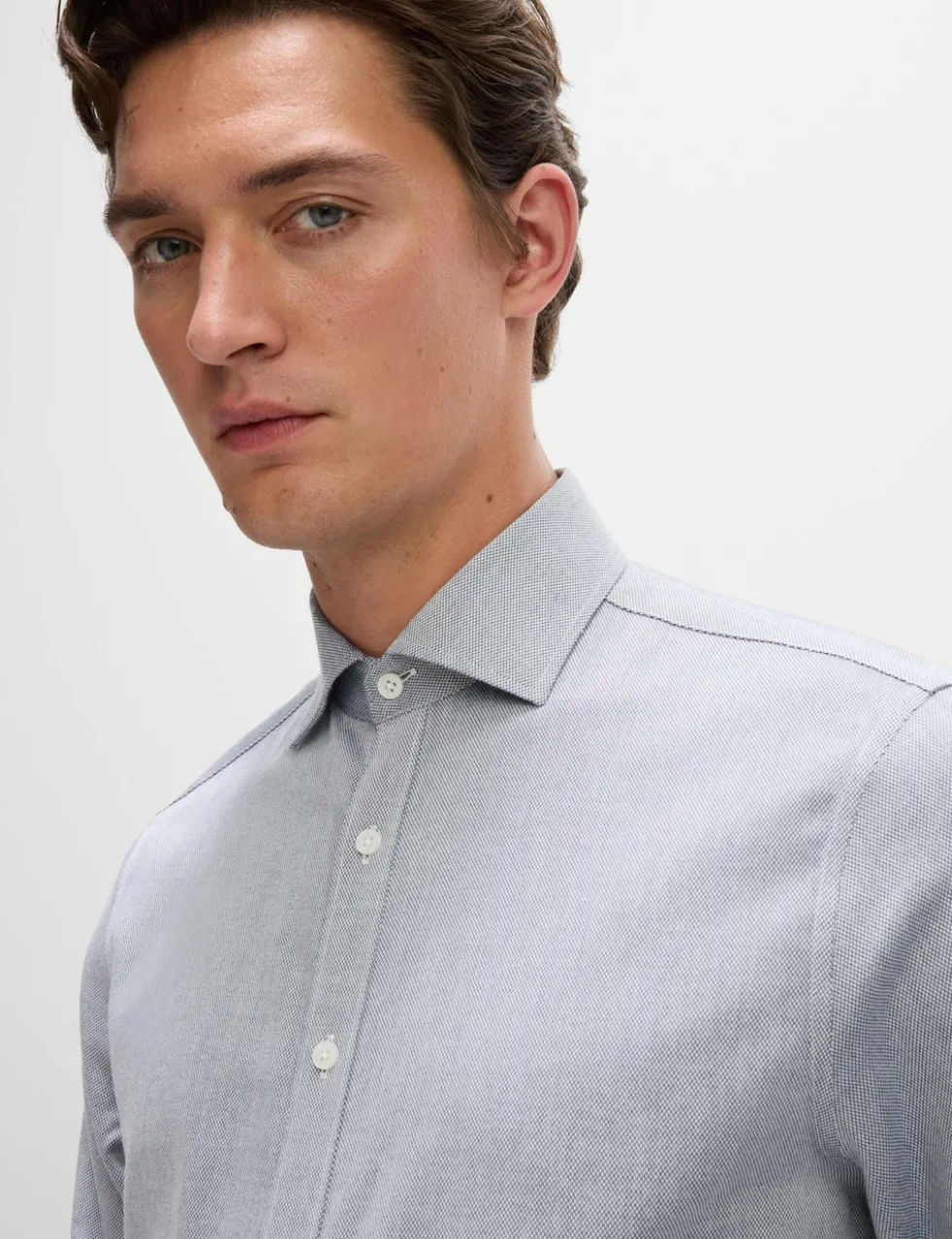 Regular Fit Ultimate Non Iron Cotton Textured Shirt