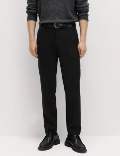 Regular Fit Wool Blend Trousers