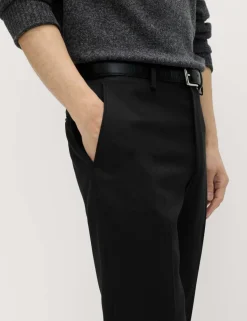 Regular Fit Wool Blend Trousers