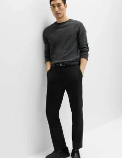Regular Fit Wool Blend Trousers