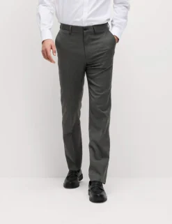 Regular Fit Wool Blend Trousers
