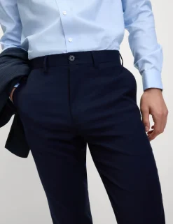 Regular Fit Wool Blend Trousers