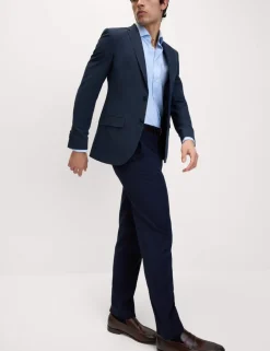 Regular Fit Wool Blend Trousers